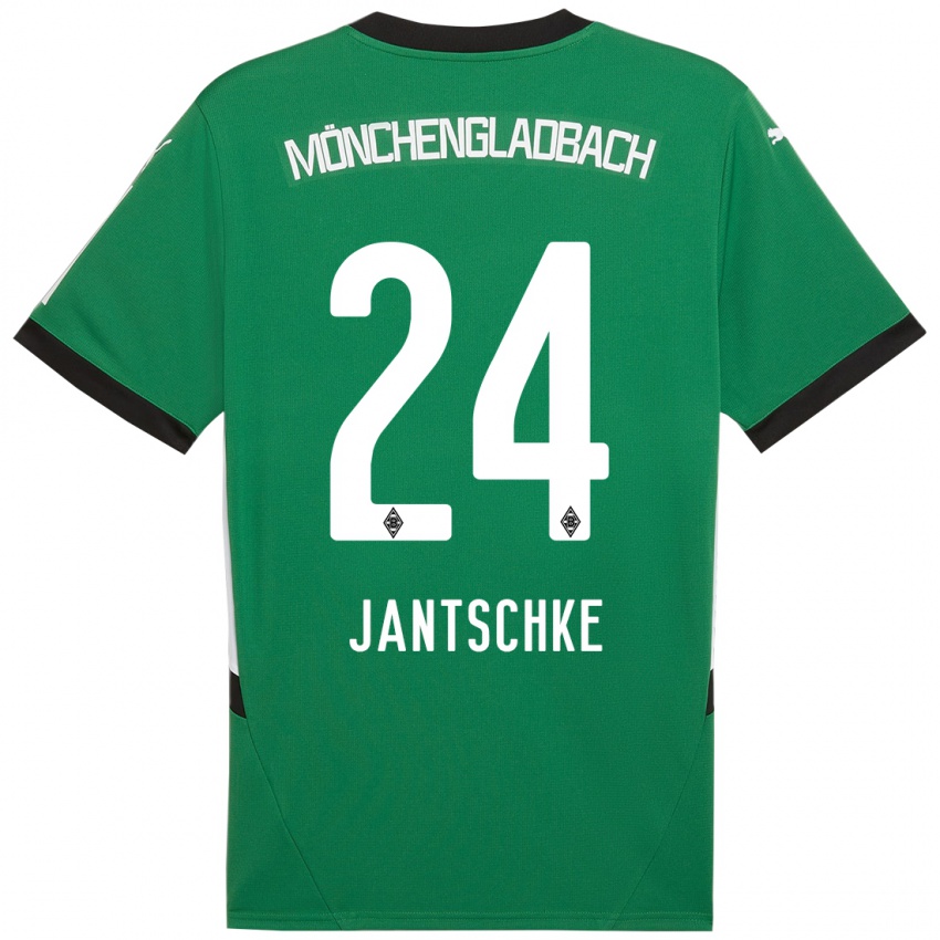 Kinder Tony Jantschke #24 Grün Weiß Auswärtstrikot Trikot 2024/25 T-Shirt