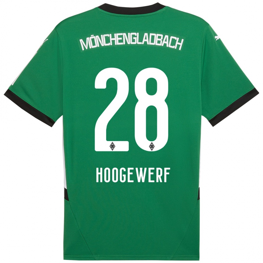 Kinder Dillon Hoogewerf #28 Grün Weiß Auswärtstrikot Trikot 2024/25 T-Shirt