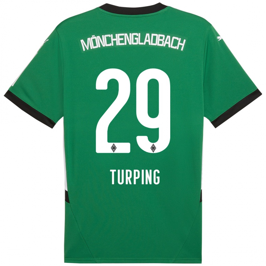 Kinder Selim Turping #29 Grün Weiß Auswärtstrikot Trikot 2024/25 T-Shirt