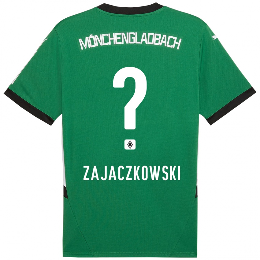 Kinder Vincent Zajaczkowski #0 Grün Weiß Auswärtstrikot Trikot 2024/25 T-Shirt