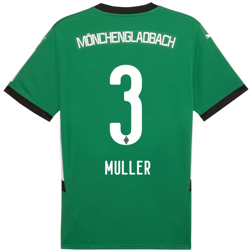 Kinder Barbara Müller #3 Grün Weiß Auswärtstrikot Trikot 2024/25 T-Shirt