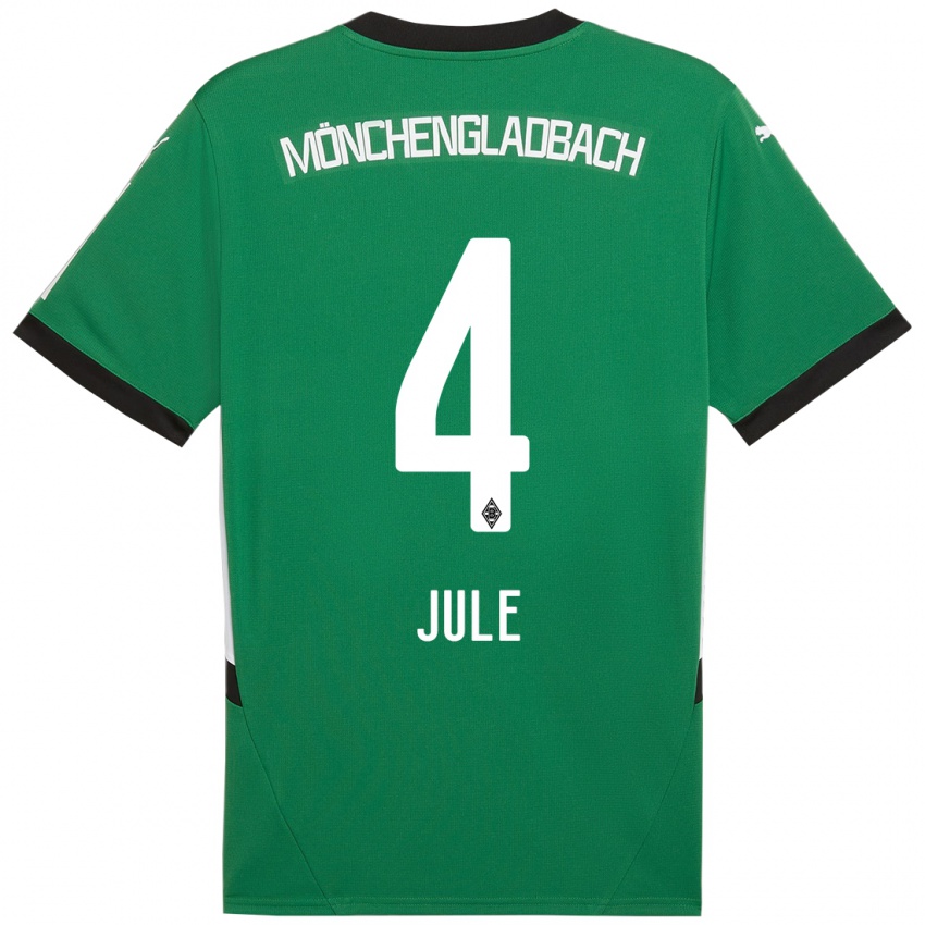 Kinder Jule Dallmann #4 Grün Weiß Auswärtstrikot Trikot 2024/25 T-Shirt