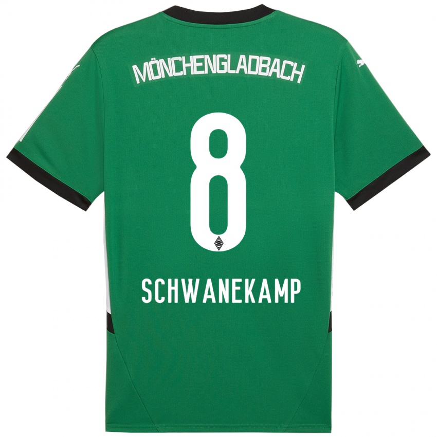 Kinder Jana Schwanekamp #8 Grün Weiß Auswärtstrikot Trikot 2024/25 T-Shirt