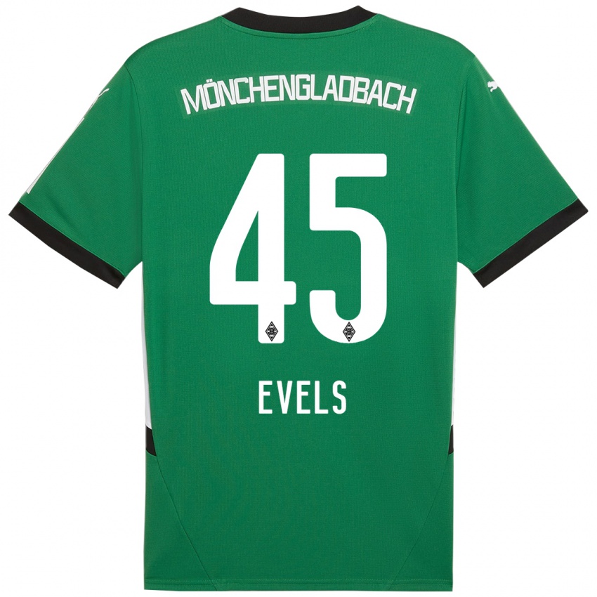 Kinder Emily Evels #45 Grün Weiß Auswärtstrikot Trikot 2024/25 T-Shirt