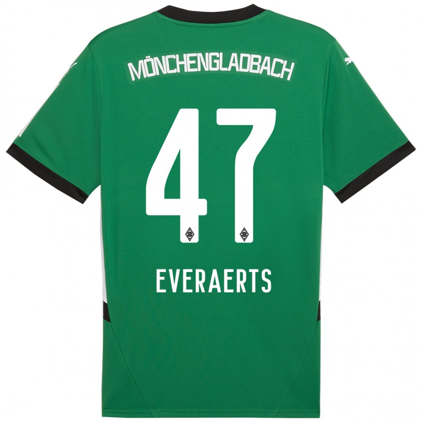 Kinder Kim Everaerts #47 Grün Weiß Auswärtstrikot Trikot 2024/25 T-Shirt