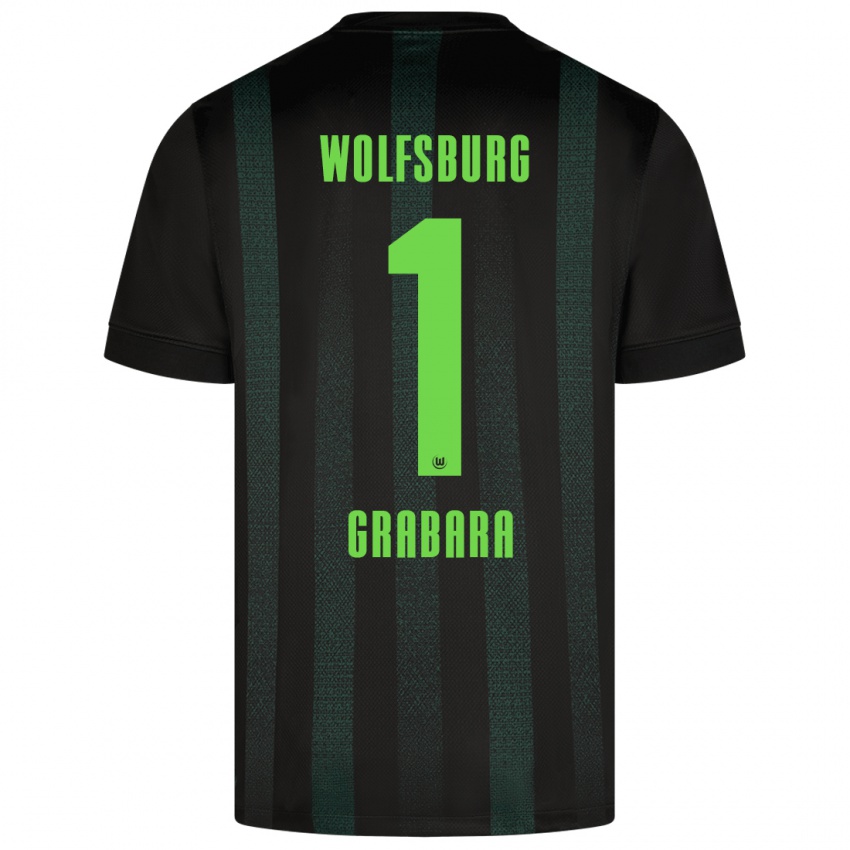 Kinder Kamil Grabara #1 Dunkelgrün Auswärtstrikot Trikot 2024/25 T-Shirt