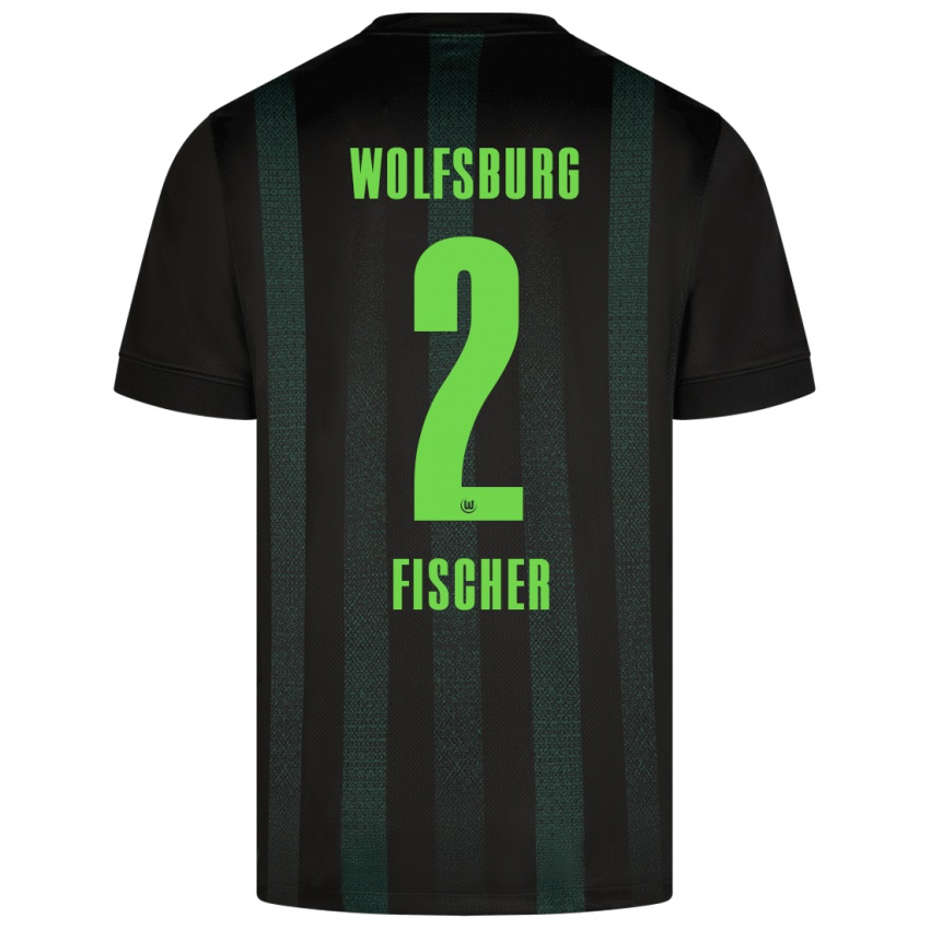 Kinder Kilian Fischer #2 Dunkelgrün Auswärtstrikot Trikot 2024/25 T-Shirt