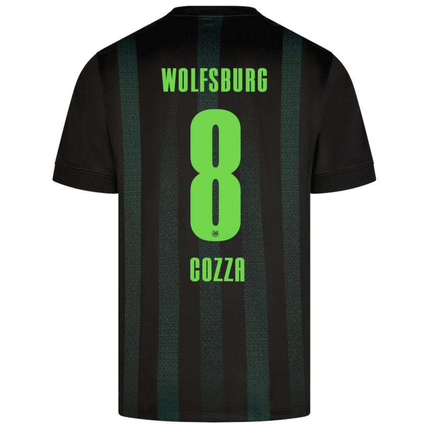 Kinder Nicolas Cozza #8 Dunkelgrün Auswärtstrikot Trikot 2024/25 T-Shirt