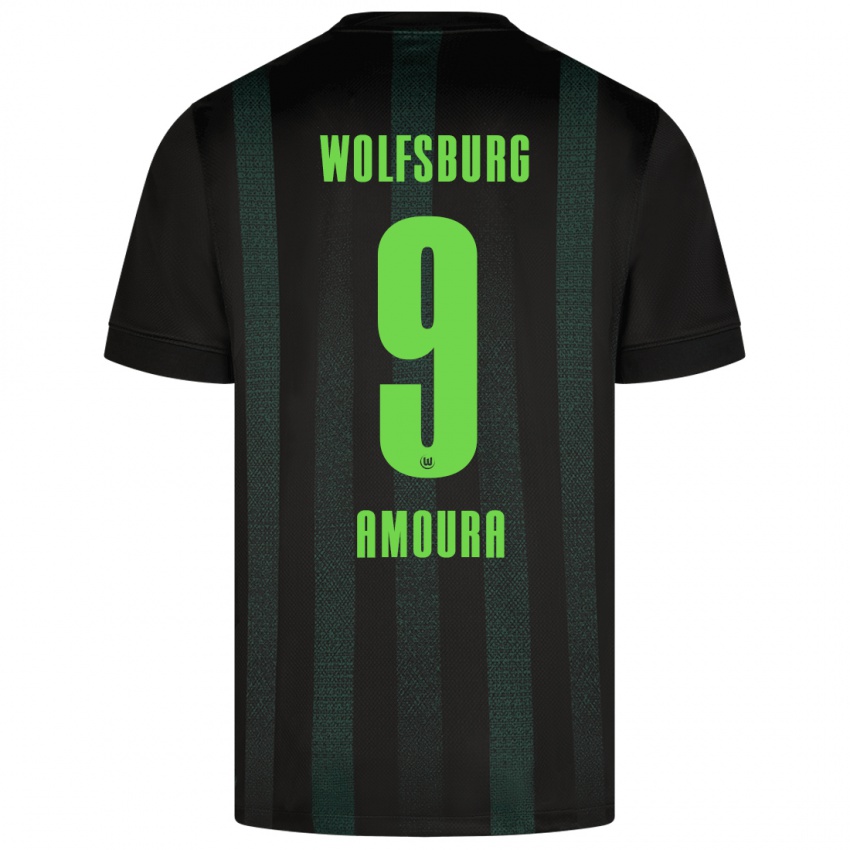 Kinder Mohamed Amoura #9 Dunkelgrün Auswärtstrikot Trikot 2024/25 T-Shirt