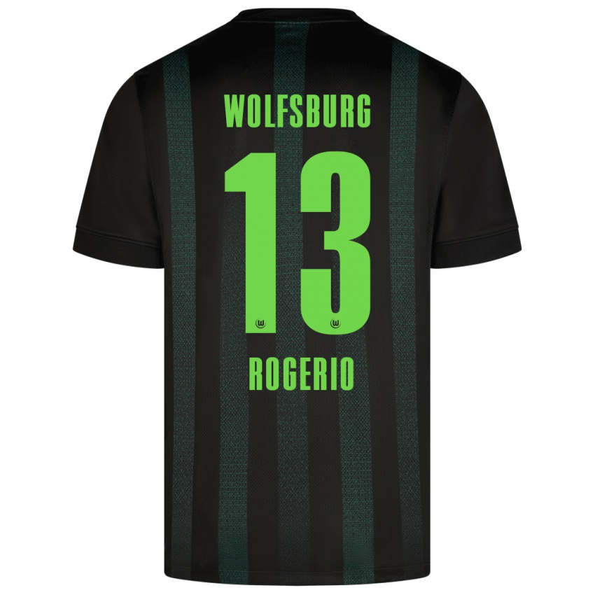 Kinder Rogério #13 Dunkelgrün Auswärtstrikot Trikot 2024/25 T-Shirt