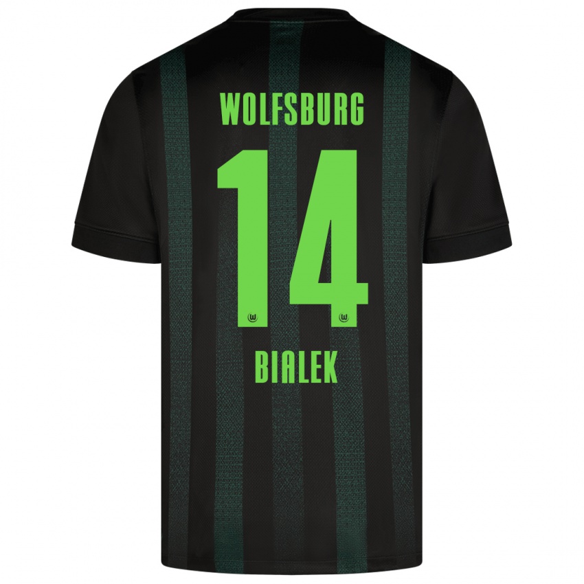 Kinder Bartosz Bialek #14 Dunkelgrün Auswärtstrikot Trikot 2024/25 T-Shirt