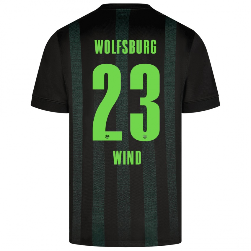 Kinder Jonas Wind #23 Dunkelgrün Auswärtstrikot Trikot 2024/25 T-Shirt