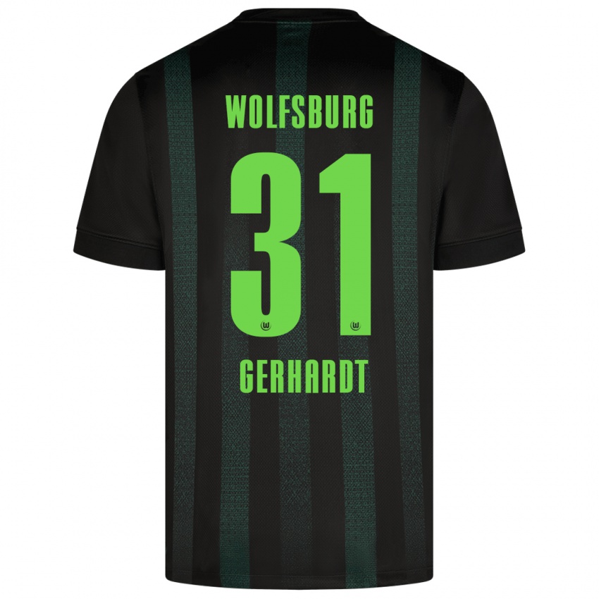 Kinder Yannick Gerhardt #31 Dunkelgrün Auswärtstrikot Trikot 2024/25 T-Shirt