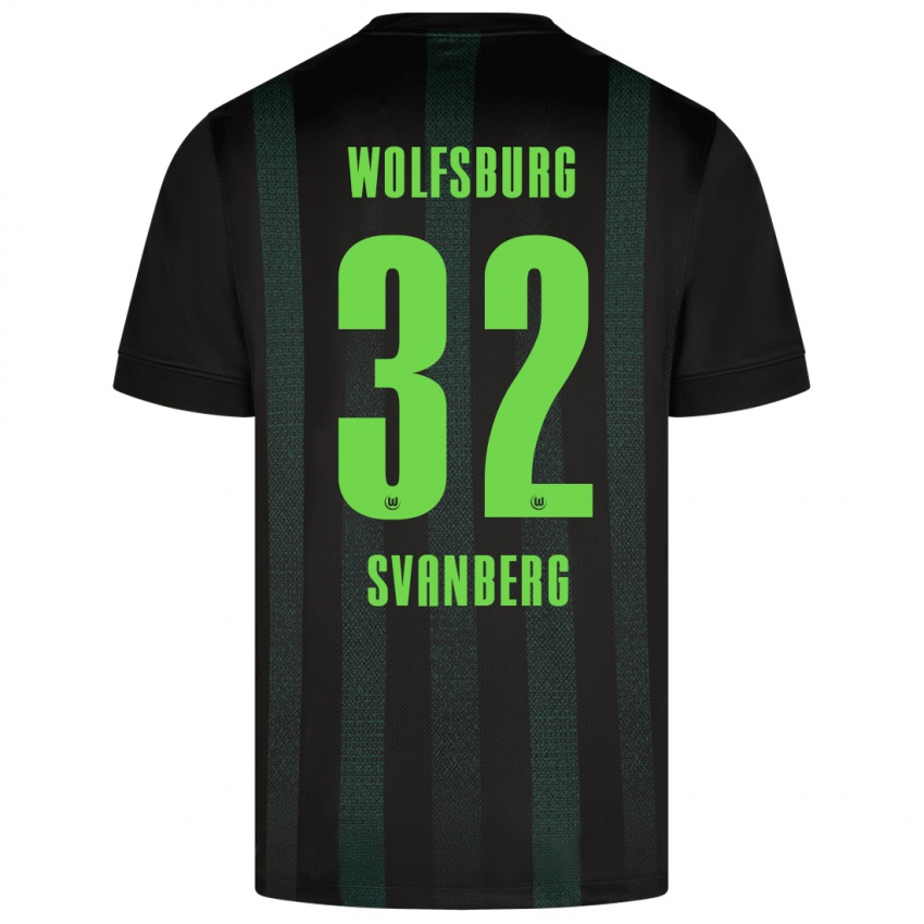 Kinder Mattias Svanberg #32 Dunkelgrün Auswärtstrikot Trikot 2024/25 T-Shirt