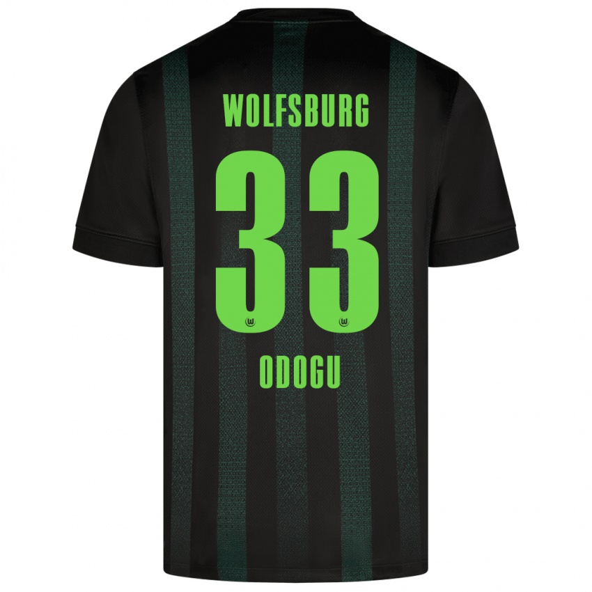 Kinder David Odogu #33 Dunkelgrün Auswärtstrikot Trikot 2024/25 T-Shirt