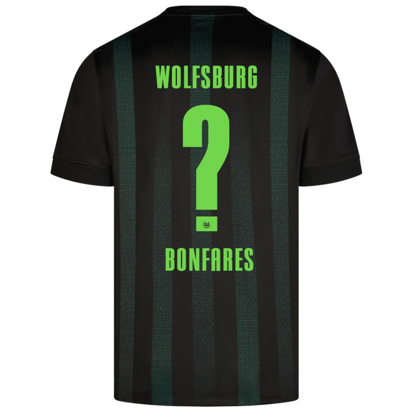 Kinder Marouan Bonfares #0 Dunkelgrün Auswärtstrikot Trikot 2024/25 T-Shirt