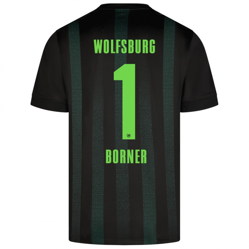 Kinder Benedikt Börner #1 Dunkelgrün Auswärtstrikot Trikot 2024/25 T-Shirt