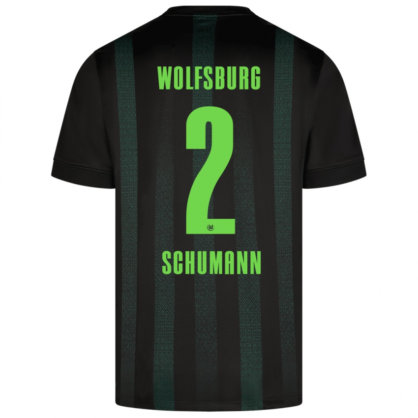 Kinder Anton Schumann #2 Dunkelgrün Auswärtstrikot Trikot 2024/25 T-Shirt