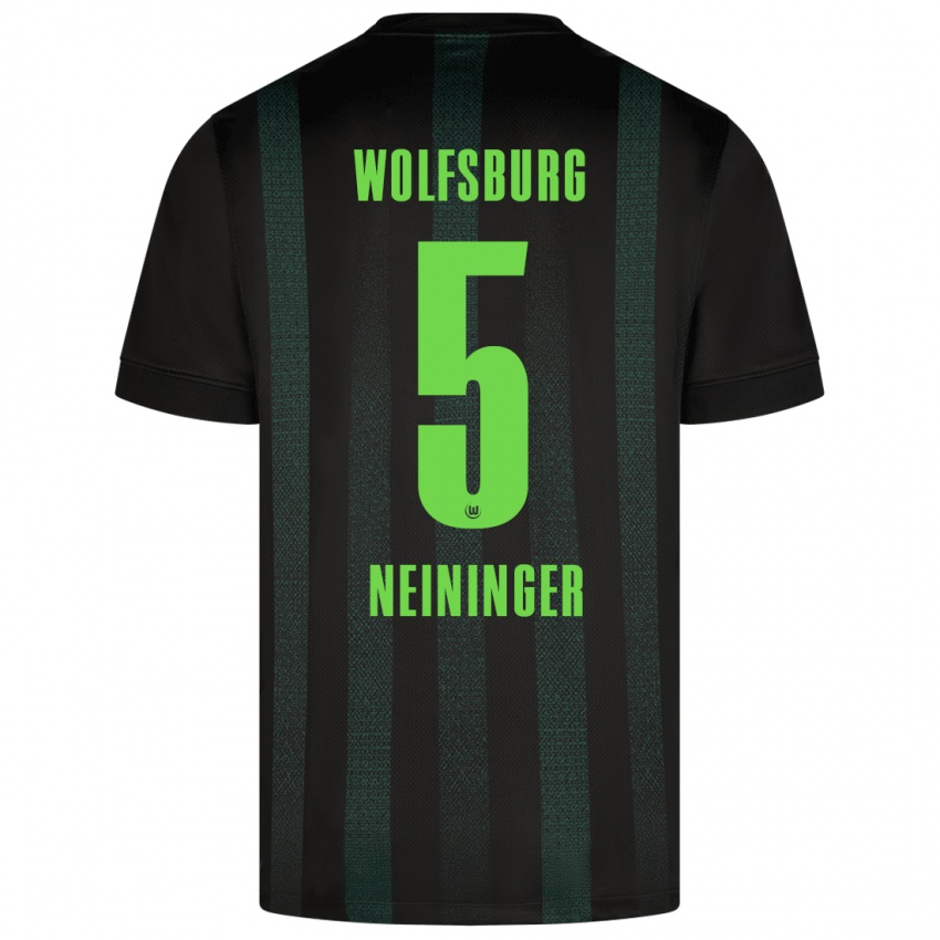 Kinder Tim Neininger #5 Dunkelgrün Auswärtstrikot Trikot 2024/25 T-Shirt