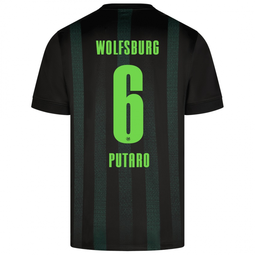 Kinder Luca Putaro #6 Dunkelgrün Auswärtstrikot Trikot 2024/25 T-Shirt