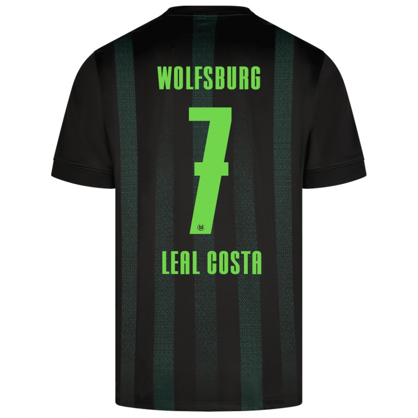 Kinder David Leal Costa #7 Dunkelgrün Auswärtstrikot Trikot 2024/25 T-Shirt