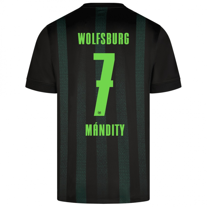 Kinder Márkó Mándity #7 Dunkelgrün Auswärtstrikot Trikot 2024/25 T-Shirt