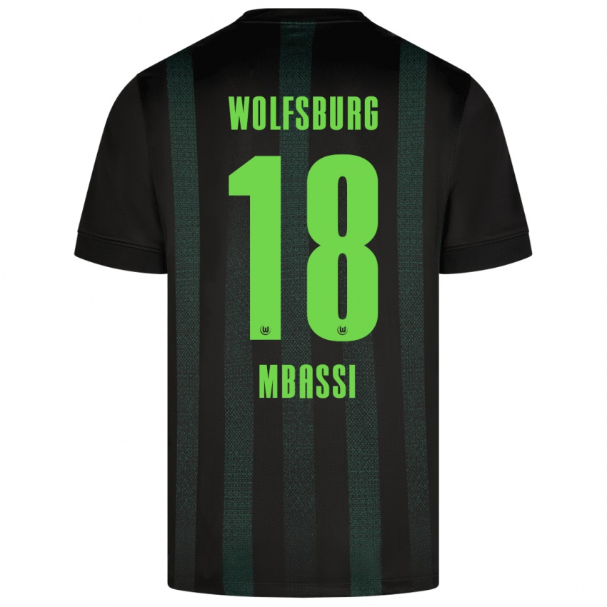 Kinder Mario Mbassi #18 Dunkelgrün Auswärtstrikot Trikot 2024/25 T-Shirt