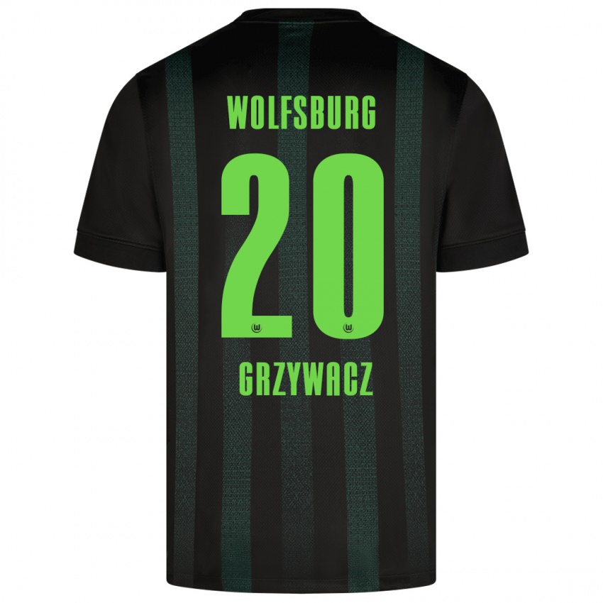 Kinder Eryk Grzywacz #20 Dunkelgrün Auswärtstrikot Trikot 2024/25 T-Shirt