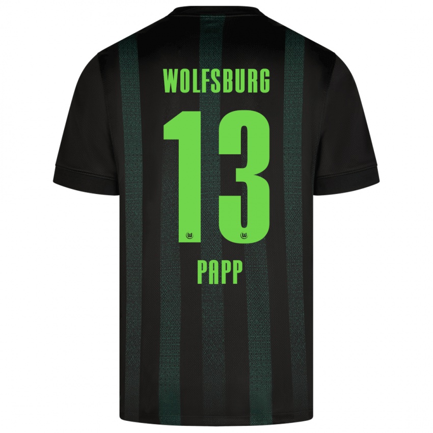 Kinder Luca Papp #13 Dunkelgrün Auswärtstrikot Trikot 2024/25 T-Shirt