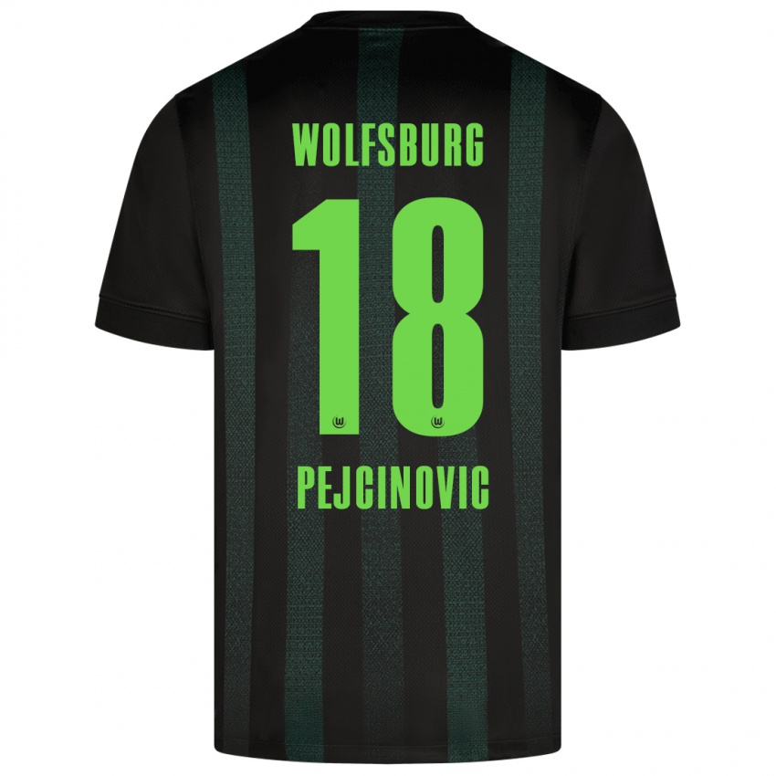 Kinder Dzenan Pejcinovic #18 Dunkelgrün Auswärtstrikot Trikot 2024/25 T-Shirt