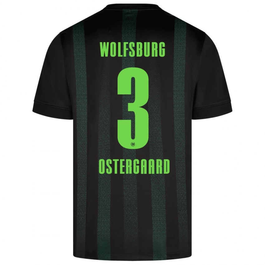 Kinder Christian Östergaard #3 Dunkelgrün Auswärtstrikot Trikot 2024/25 T-Shirt