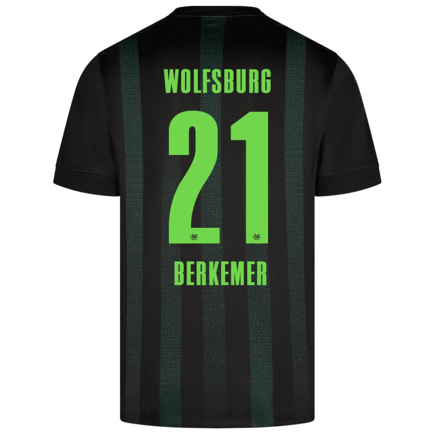 Kinder Melvin Berkemer #21 Dunkelgrün Auswärtstrikot Trikot 2024/25 T-Shirt