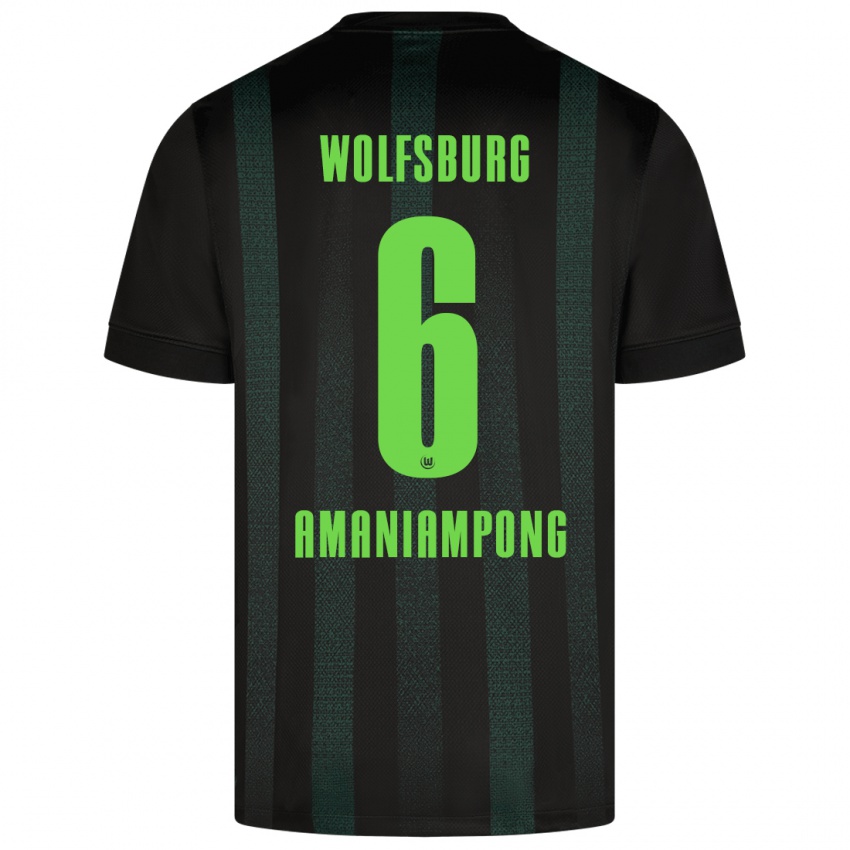 Kinder Marces Amaniampong #6 Dunkelgrün Auswärtstrikot Trikot 2024/25 T-Shirt