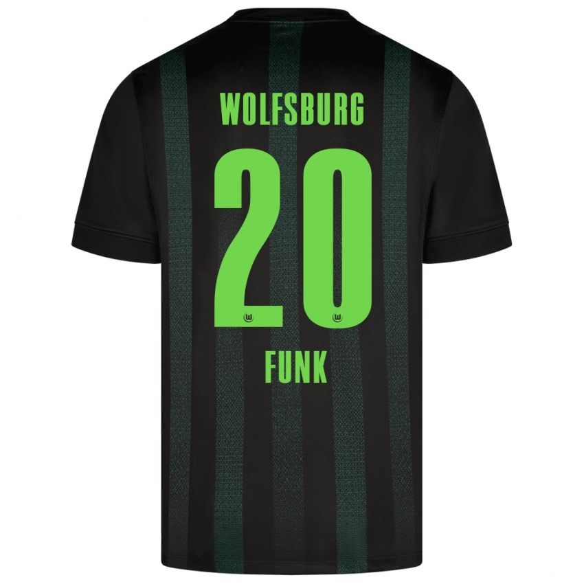 Kinder Jonah Funk #20 Dunkelgrün Auswärtstrikot Trikot 2024/25 T-Shirt