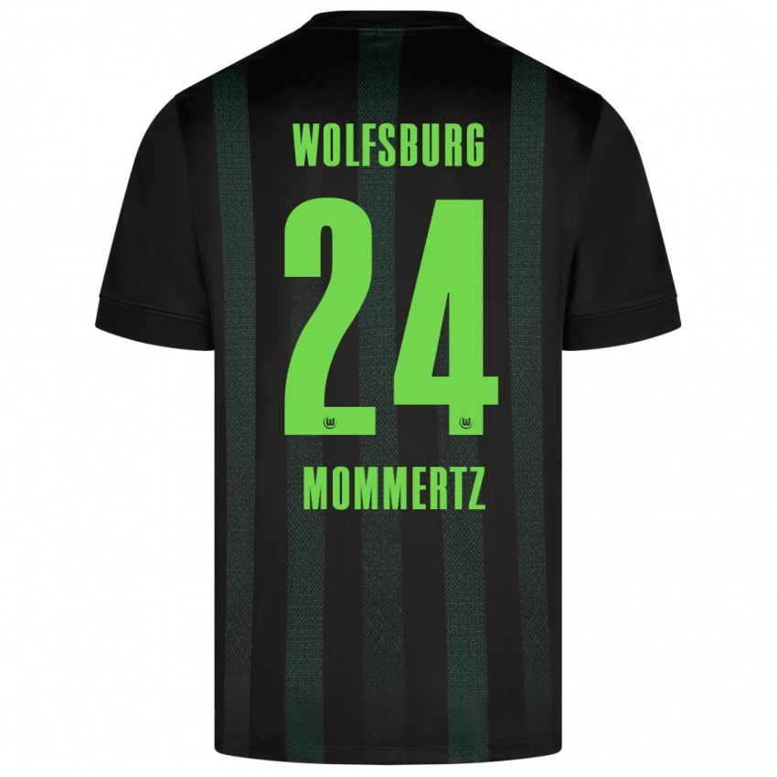 Kinder Benjamin Mommertz #24 Dunkelgrün Auswärtstrikot Trikot 2024/25 T-Shirt