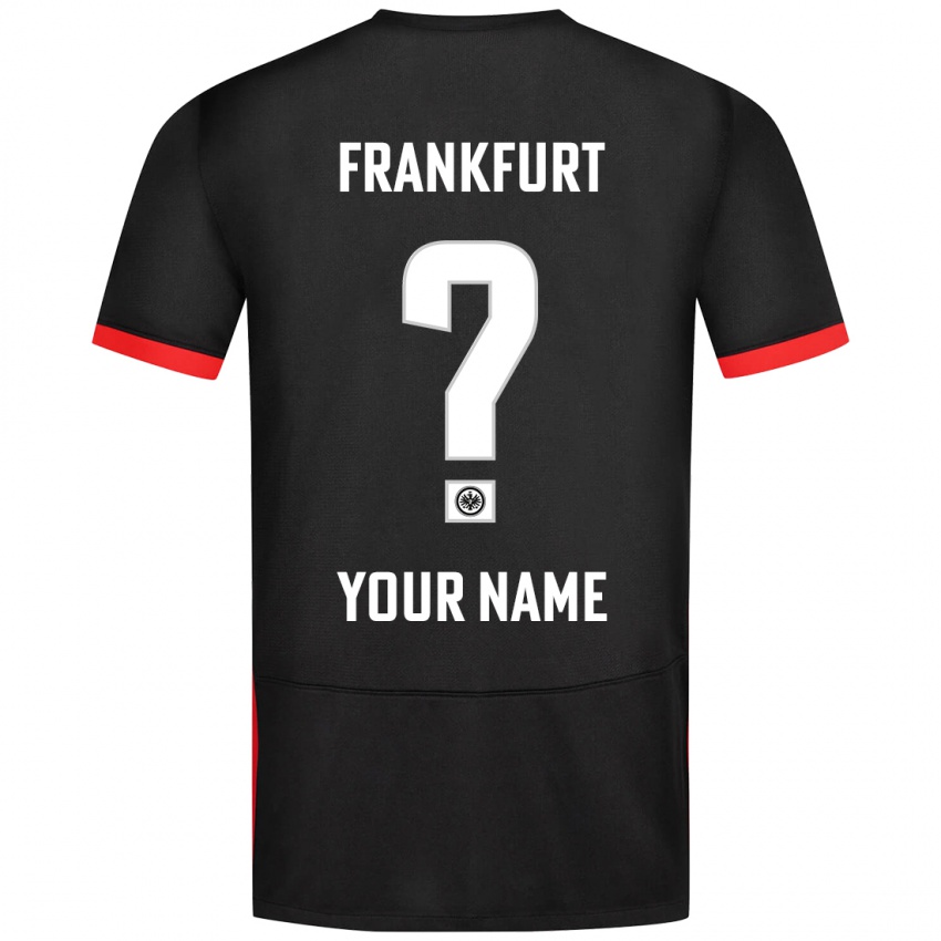 Kinder Ihren Namen #0 Schwarz Auswärtstrikot Trikot 2024/25 T-Shirt