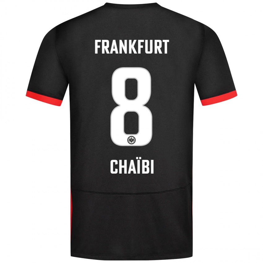 Kinder Farès Chaïbi #8 Schwarz Auswärtstrikot Trikot 2024/25 T-Shirt