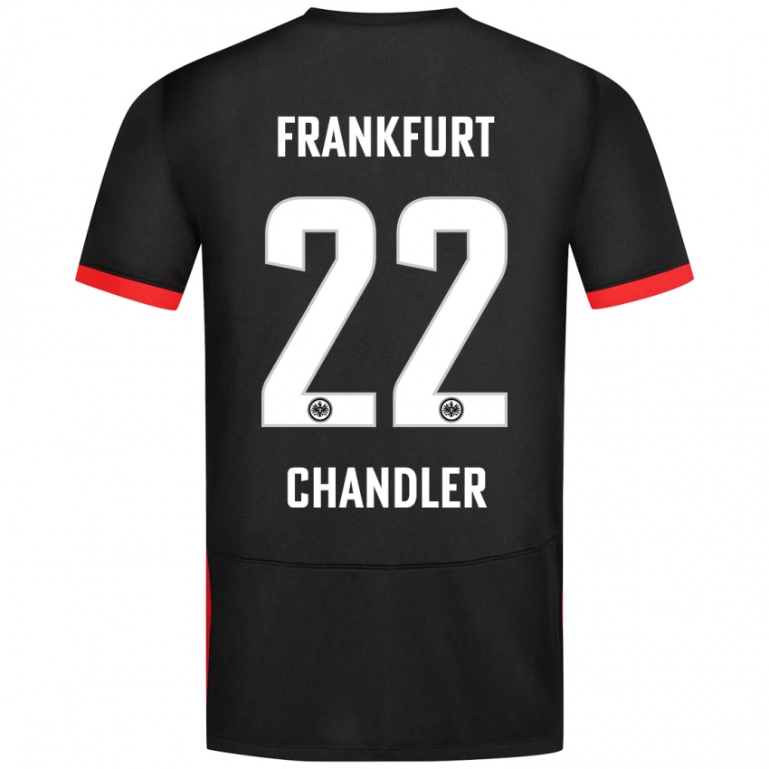 Kinder Timothy Chandler #22 Schwarz Auswärtstrikot Trikot 2024/25 T-Shirt