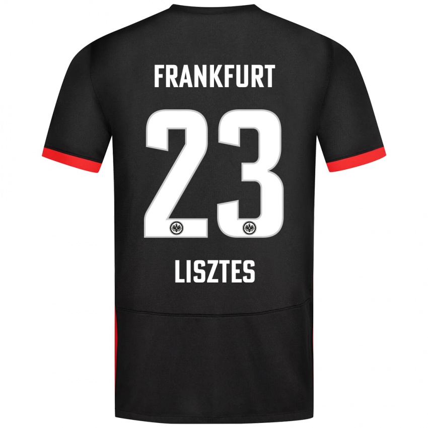 Kinder Krisztián Lisztes #23 Schwarz Auswärtstrikot Trikot 2024/25 T-Shirt