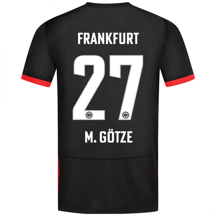 Kinder Mario Götze #27 Schwarz Auswärtstrikot Trikot 2024/25 T-Shirt