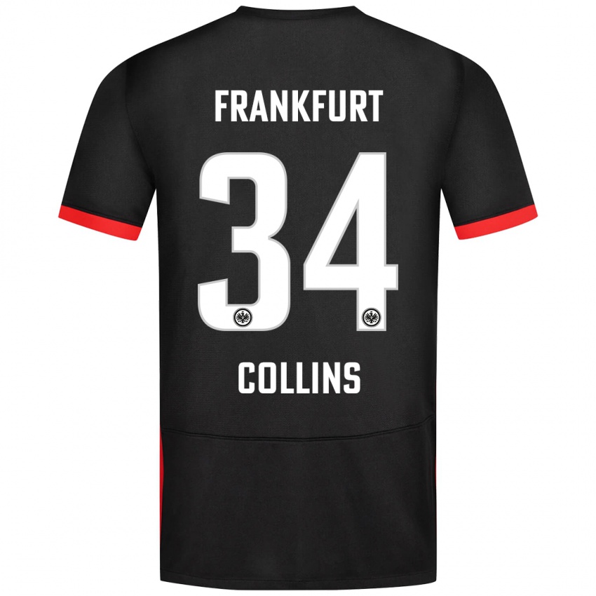 Kinder Nnamdi Collins #34 Schwarz Auswärtstrikot Trikot 2024/25 T-Shirt