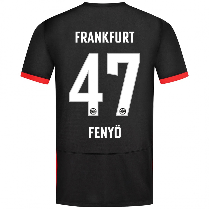 Kinder Noah Fenyö #47 Schwarz Auswärtstrikot Trikot 2024/25 T-Shirt