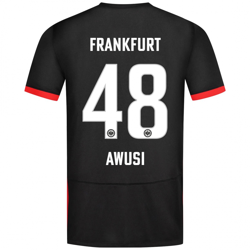 Kinder Junior Awusi #48 Schwarz Auswärtstrikot Trikot 2024/25 T-Shirt