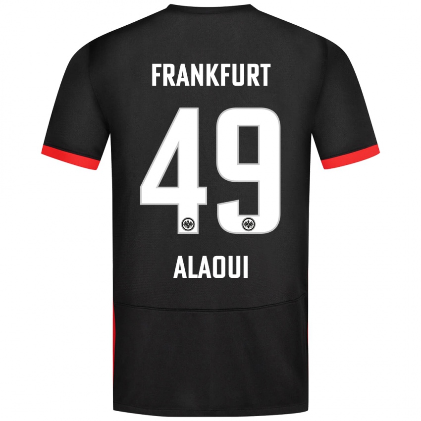 Kinder Anas Alaoui #49 Schwarz Auswärtstrikot Trikot 2024/25 T-Shirt