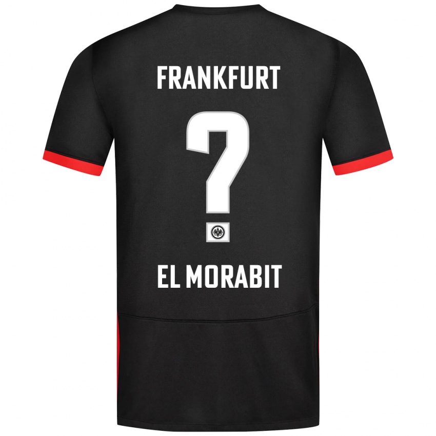 Kinder Anas El Morabit #0 Schwarz Auswärtstrikot Trikot 2024/25 T-Shirt