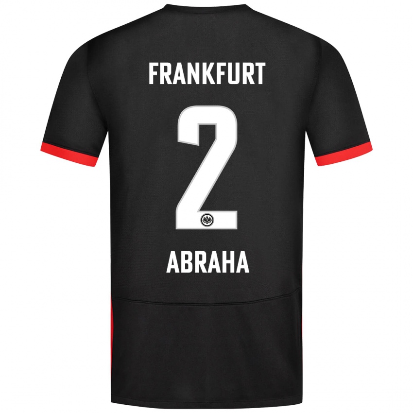 Kinder Natnael Abraha #2 Schwarz Auswärtstrikot Trikot 2024/25 T-Shirt