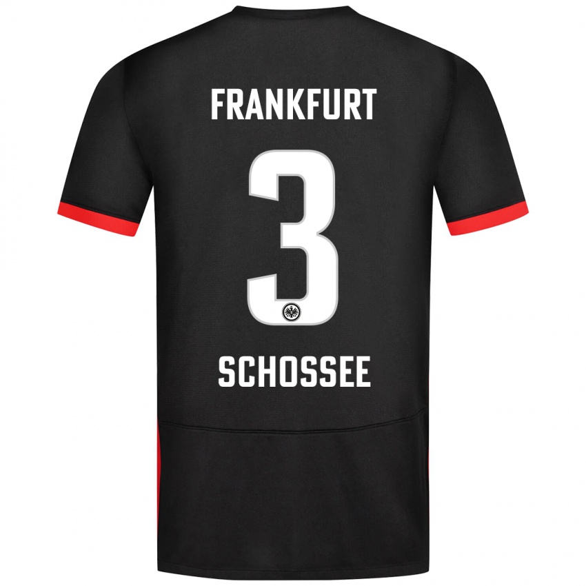 Kinder Maurice Schossee #3 Schwarz Auswärtstrikot Trikot 2024/25 T-Shirt