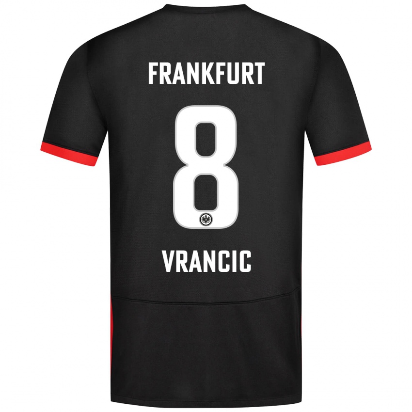 Kinder Mario Vrancic #8 Schwarz Auswärtstrikot Trikot 2024/25 T-Shirt