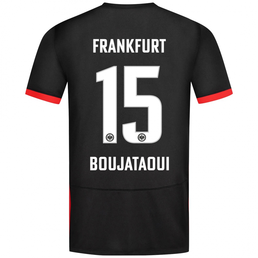 Kinder Tarik Boujataoui #15 Schwarz Auswärtstrikot Trikot 2024/25 T-Shirt