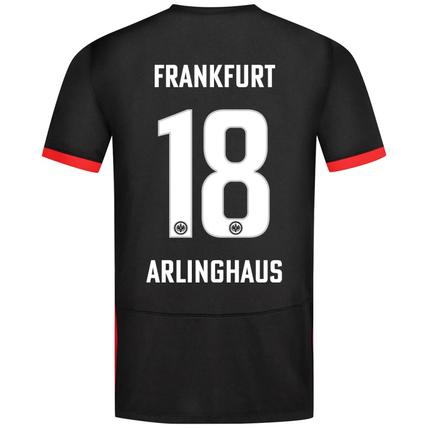 Kinder Max Arlinghaus #18 Schwarz Auswärtstrikot Trikot 2024/25 T-Shirt